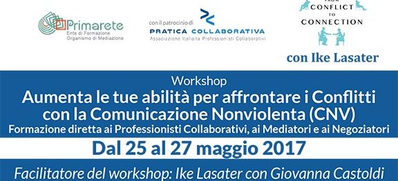 Workshop – Aumenta le tue abilità per affrontare i Conflitti con la Comunicazione Nonviolenta (CNV)